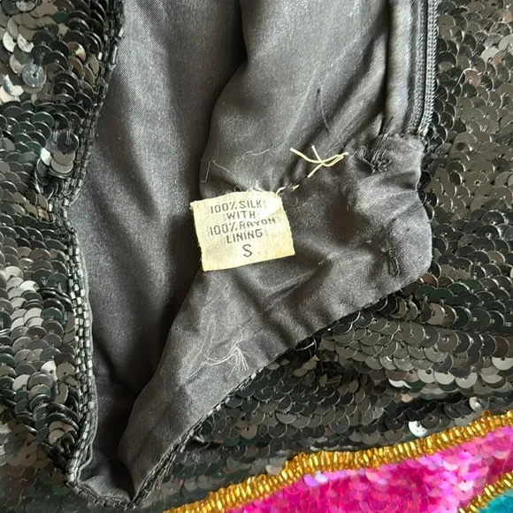 Mob wife glam dress, vintage Scarlet Rage,colorful - Picture 16 of 16